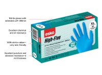 MDNHR6-Esko High Five 6mil High Risk Nitrile Glove