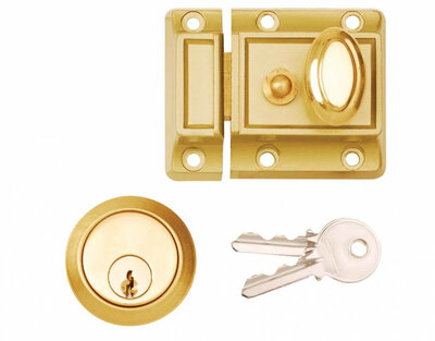 Dale Hardware Champagne Brass Traditional Night Latch DP007034