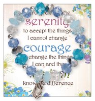 Glass Bracelet/Serenity/With Motif/On card   (64585)