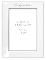 Confirmation Photo Frame/White Finish/Symbolic   (F46244)