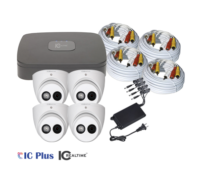 C2 Max - 8 channel DVR with 1TB DVR and 4 x 2MP 2.8mm IR White Dome Cameras