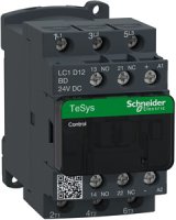 Contactor 690 VAC, 3 Pole, 3PST-NO, DIN Rail, 25 A