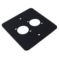 Kelsey Black Pre Punched Dual hole Single Gang Plates