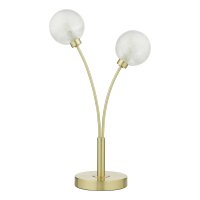AVARI 2LT TABLE LAMP SATIN BRASS FROSTED GLASS
