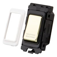Polished Brass 20 Grid Module - WASHING MACHINE - 3050-050WM