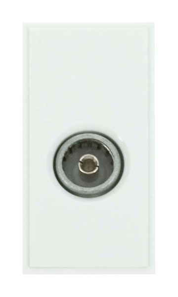 Click New Media Single TV Socket White MM410WH