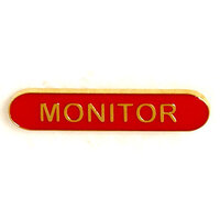 Monitor - Bar Shaped School Badge (Red)