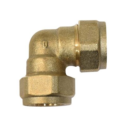 C x C Compact Compression Brass Elbow 8mm