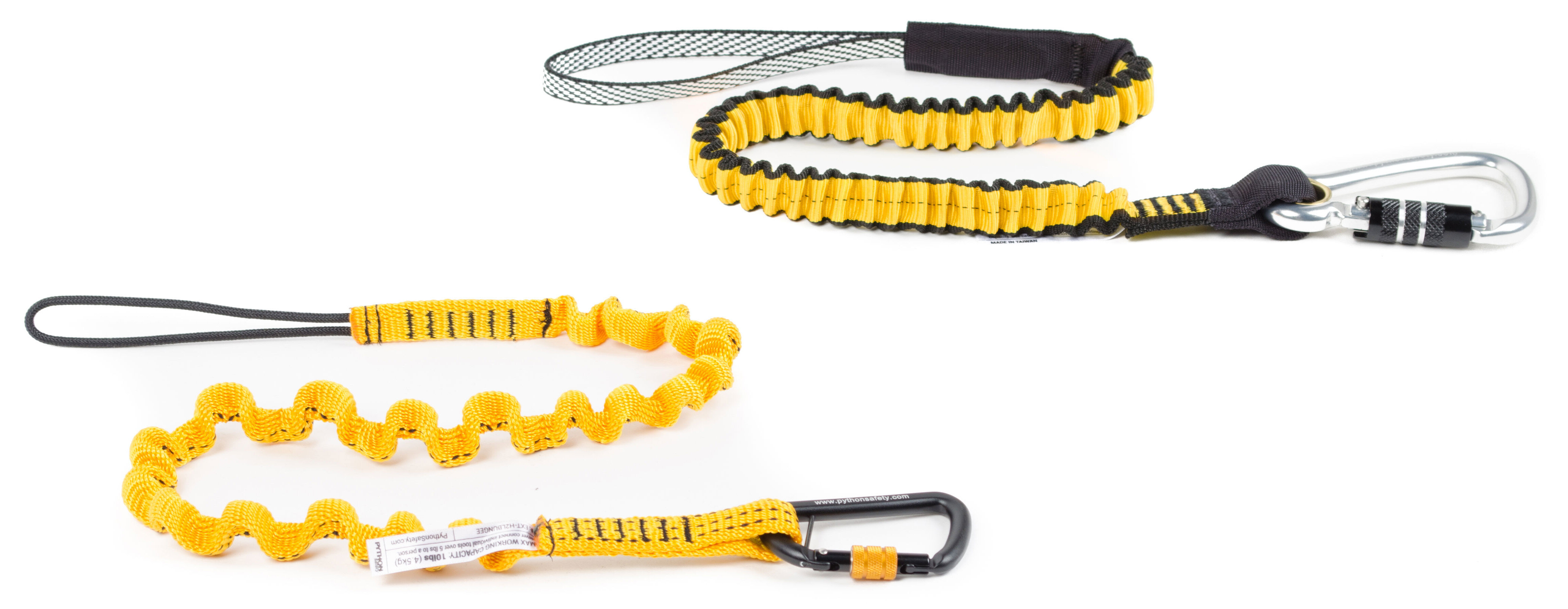 Python Medium-Duty Hook2Loop Bungee Tether, load rating 15.9 kg (35 lbs), length (relaxed) 78.7 cm (31"), length (stretched) 132.1 cm (52")