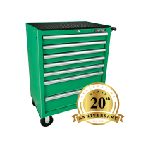 7 Drawer Mobile Tool Trolley - Green