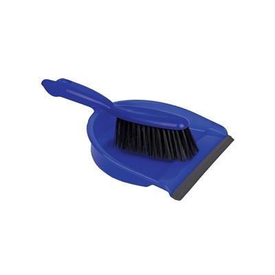 Dustpan & Brush Set Stiff Blue