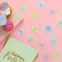 Pastel 'Happy Birthday' Balloon Shaped Table Scatter 10g