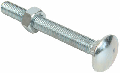 Bright Zinc Plated Cup Square Hex Full Thread Bolts & Nuts 10 x 200 Box 25 5000154