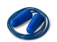 Disposable Foam Corded Detectable Ear Plugs Blue - Box 200