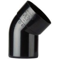 Polypipe 135 Degree Offset Bend 82mm Solvent Socket x Spigot Black