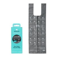 Adios Compostable Poop Bags with Handles On a Roll Grey 4x15