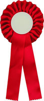 25cm Rosette with 50mm Recess (Red)