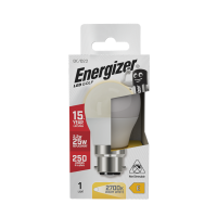 ENERGIZER LED 2.9W (25W) 250 LUMENS B22 OPAL GOLF BALL LAMP WARM WHITE 2700K