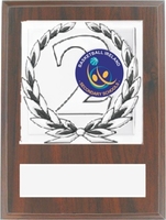 15cm 2nd Place Walnut Plaque | TC89