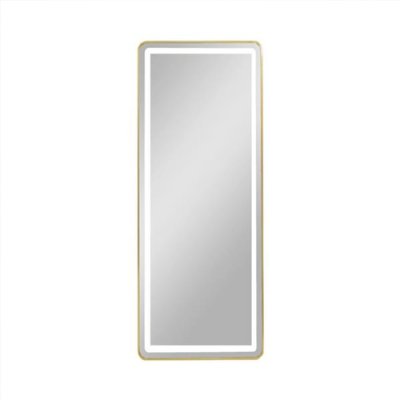 LED Modena Cheval Mirror 160 x 50cm - Gold 1
