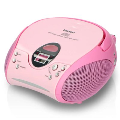 Lenco Portable Radio FM with CD Player - Pink | SCD-24PNK