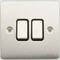 Switch Ultimate 2 Gang 2 way Stainless Steel