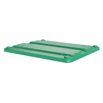 Box Pallet Lid - to fit 605ltr, HDPE, Green, 1200x1000mm