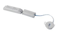 DESMOND PLUS 1.5W Non-Maintained Emergency LED Downlight Open and Corridor Dual Test white