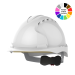 EVO3 Vented Helmet with Wheel Ratchet White