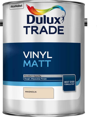 Dulux Trade Vinyl Matt Magnolia 5L Paint 5091653