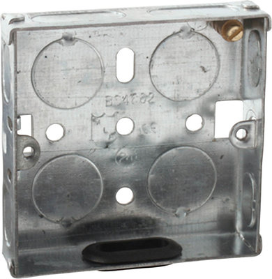 1 Gang 16mm Galvanised Steel Box