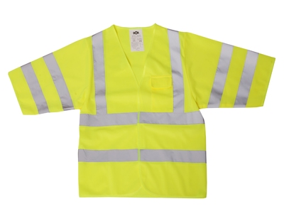 Hi-Visibility Short Sleeve Vest Class 3 Yellow or Orange