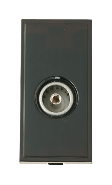 Click New Media Single TV Socket Black MM410BK