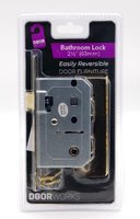DoorWorks Bathroom Mortice Lock Brass 63mm (2.5")