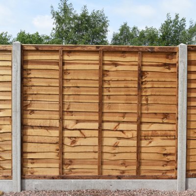 Waney Lap Fence Panel 1828x1800mm (6ft x 6ft)