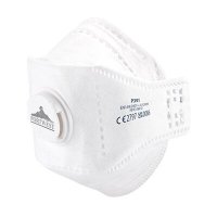 FFP3 Valved Dolomite Fold Respirator White (10 per pack)