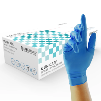 Uniglove Powder Free Blue Nitrile Gloves, 1000/Case
