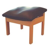 The footrest supports the legs in a sloping upright position, while the person is in a seat