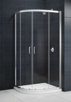 MBOX 900mm 2 DOOR QUADRANT SILVER/CLEAR MB2Q900