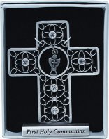Standing 3 inch Cross/Communion/Crystals   (C4651)