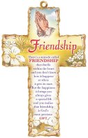 Wood Cross 6 inch/Friendship   (12503)