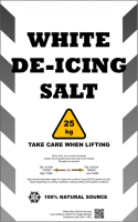 WHITE SALT DE-ICER 25KG BAGS