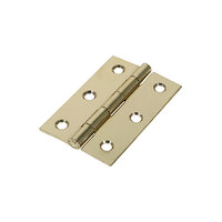 Flush Hinge 60mm Brassed Pack of 2