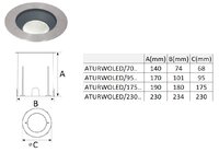 ANSELL TURLOCK LED INGROUND UPLIGHT WALKOVER IP67