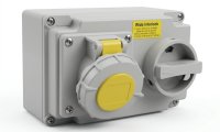Ebasee CEE IP67 16A Combi Unit 3X16A 110V Yellow