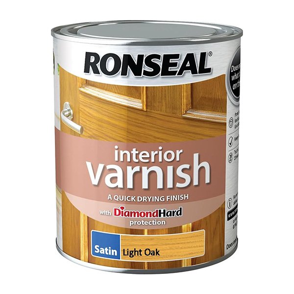 Ronseal Interior Varnish Light Oak 750ml Tin