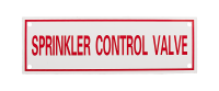 Sprinkler Control Valve Sign, 6 x 2, Aluminum