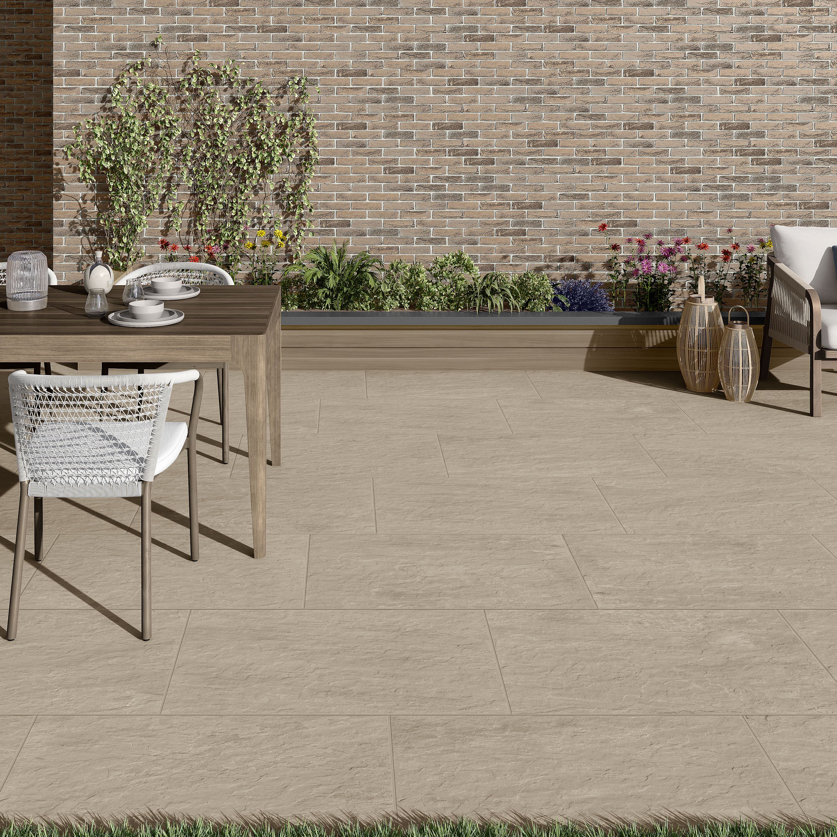 Tippers Porcelain Paving Moonstone Ivory 900mm x 600mm x 20mm