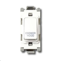 GRID SWITCH MARKED COOKER HOOD WHITE