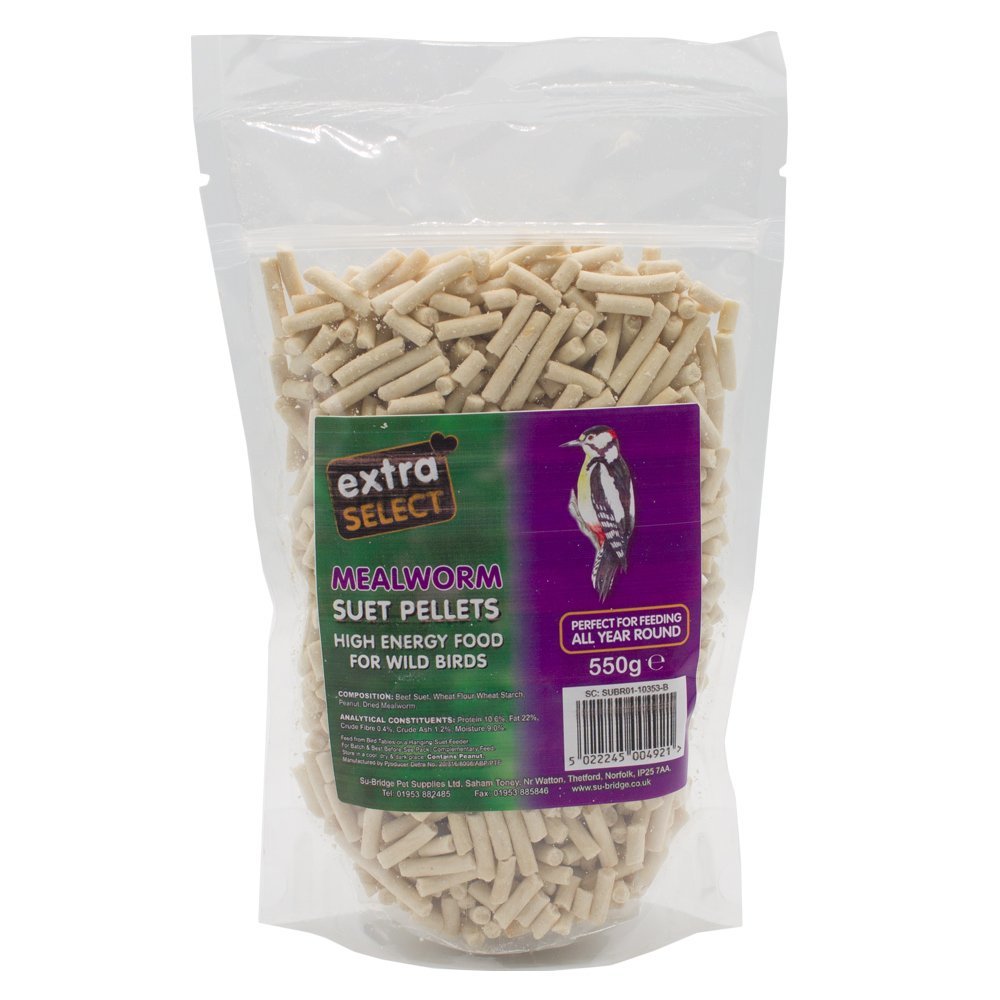 Extra Select Hi Energy Suet Pellets Mealworm 6x550g